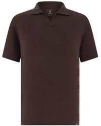 BOGGI - Stretch Linen Jersey Polo Shirt - Lyst