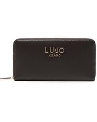 Liu Jo - Logo-Plaque Zip-Around Wallet - Lyst