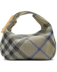 Burberry - ミニペグ チェック ハンドバッグ - Lyst