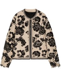 Undercover - Floral-jacquard Collarless Jacket - Lyst