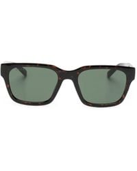 Gucci - Web Stripe Square-Frame Sunglasses - Lyst