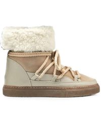 Inuikii - Shearling-Trim Lace-Up Boots - Lyst