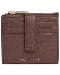 Coccinelle - Medium Metallic Grained-Leather Wallet - Lyst
