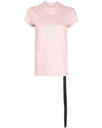 Rick Owens - Contrasting Logo-print Cotton T-shirt - Lyst