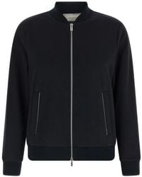 Peserico - Ribbed Zip-Up Sweatshirt - Lyst
