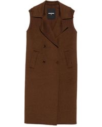 Patrizia Pepe - Double-Breasted Sleeveless Coat - Lyst