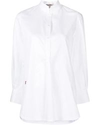 Shiatzy Chen - Cotton Mandarin-Collar Shirt - Lyst