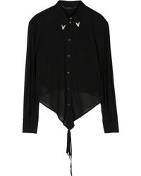 Pushbutton - Collar-detail Strap-detail Shirt - Lyst