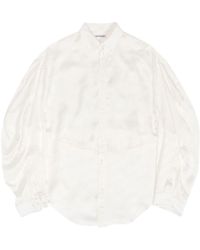 Balenciaga - Bb Monogram Twisted-sleeve Shirt - Lyst