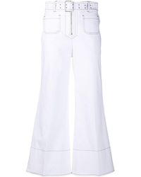 Miu Miu Jeans svasati crop - Bianco