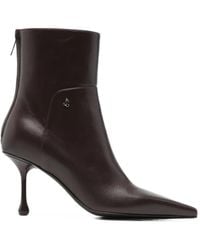 Jimmy Choo - Pointed-Toe Leather Ankle Boots - Lyst