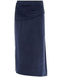 IRO - Emeraude Ruched Midi Skirt - Lyst