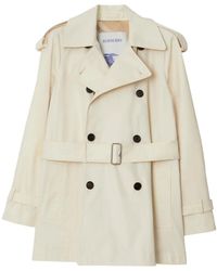 Burberry - Kurzer Trenchcoat Mit Gürtel - Lyst