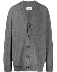 Maison Margiela - Vest Met V-Hals En Elleboogpatch - Lyst