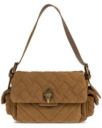 Kurt Geiger - Kensington Quilted Suede Shoulder Bag - Lyst