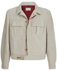 Brunello Cucinelli - Suède Jack Met Knopen - Lyst