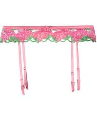 Fleur du Mal - Wild Strawberry Jarretelgordel - Lyst