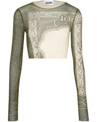 Jean Paul Gaultier - Cropped Top Met Print - Lyst