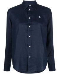Polo Ralph Lauren - Logo-Embroidered Linen Shirt - Lyst