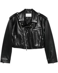 Frankie Shop - Daphne Cropped Biker Jacket - Lyst