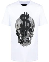 Philipp Plein - Skull-Print Crew-Neck T-Shirt - Lyst