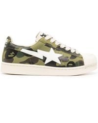 A Bathing Ape - Skull Sta 1st Leather Sneakers - Lyst