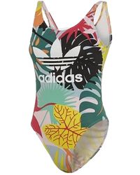 adidas - Tropicalage-Print Bodysuit - Lyst