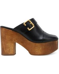 Carrano - Buckle-Detail Platform Mules - Lyst