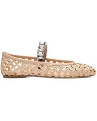 Casadei - Versilia Crystal-Embellished Ballet Flats - Lyst