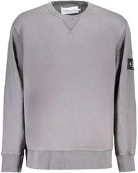 Calvin Klein - Logo-Patch Cotton Sweater - Lyst