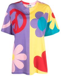 Moschino - T-Shirt Mit Grafischem Print - Lyst