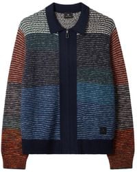 Paul Smith - Cardigan Zippé Et Rayé - Lyst