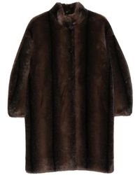 Betta Corradi - Faux-Fur Funnel-Neck Coat - Lyst
