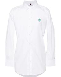 Tommy Hilfiger - Chemise En Coton À Logo Brodé - Lyst