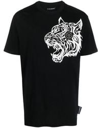 Philipp Plein - Tiger-print Short-sleeved T-shirt - Lyst