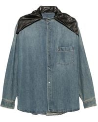 DARKPARK - Contrast-Collar Denim Shirt - Lyst