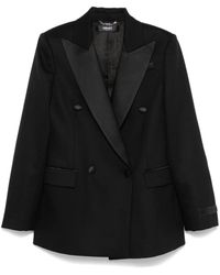 Versace - Blazer Met Satijnen Revers - Lyst