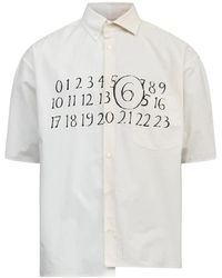 MM6 by Maison Margiela - Asymmetric Poplin Shirt - Lyst