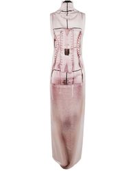 Jean Paul Gaultier - Robe Longue À Design Sans Manches - Lyst