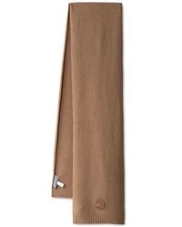 MICHAEL Michael Kors - Logo-Patch Ribbed-Knit Scarf - Lyst