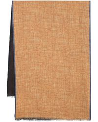 Dell'Oglio - Sciarpa Bicolore Con Frange - Lyst