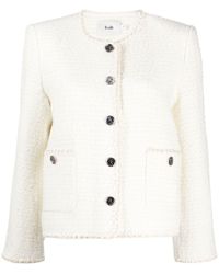 B+ AB - Tweed Button-up Jacket - Lyst