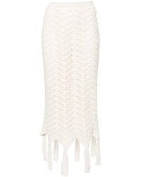 Alanui - Maxi-Rok Met Chevron Streep - Lyst