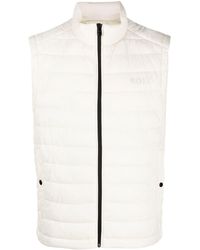 BOSS - Logo-print Quilted Gilet - Lyst