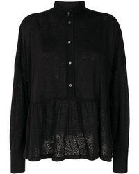 Forme D'expression - Gathered-detail Long-sleeved Blouse - Lyst