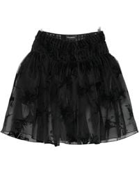 PAULINE DUJANCOURT - Floral-Print Ruffled Midi Skirt - Lyst