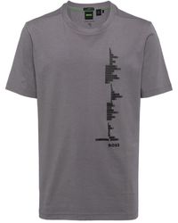 BOSS - T-Shirt mit grafischem Print - Lyst