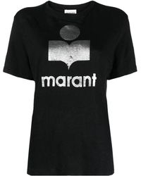 Isabel Marant - Zewel Logo Baumwoll -T -Shirt - Lyst