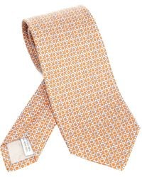 Ferragamo - Cravate En Soie À Motif Gancini - Lyst