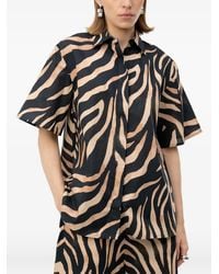 HUGO - Zebra-Print Short-Sleeve Shirt - Lyst